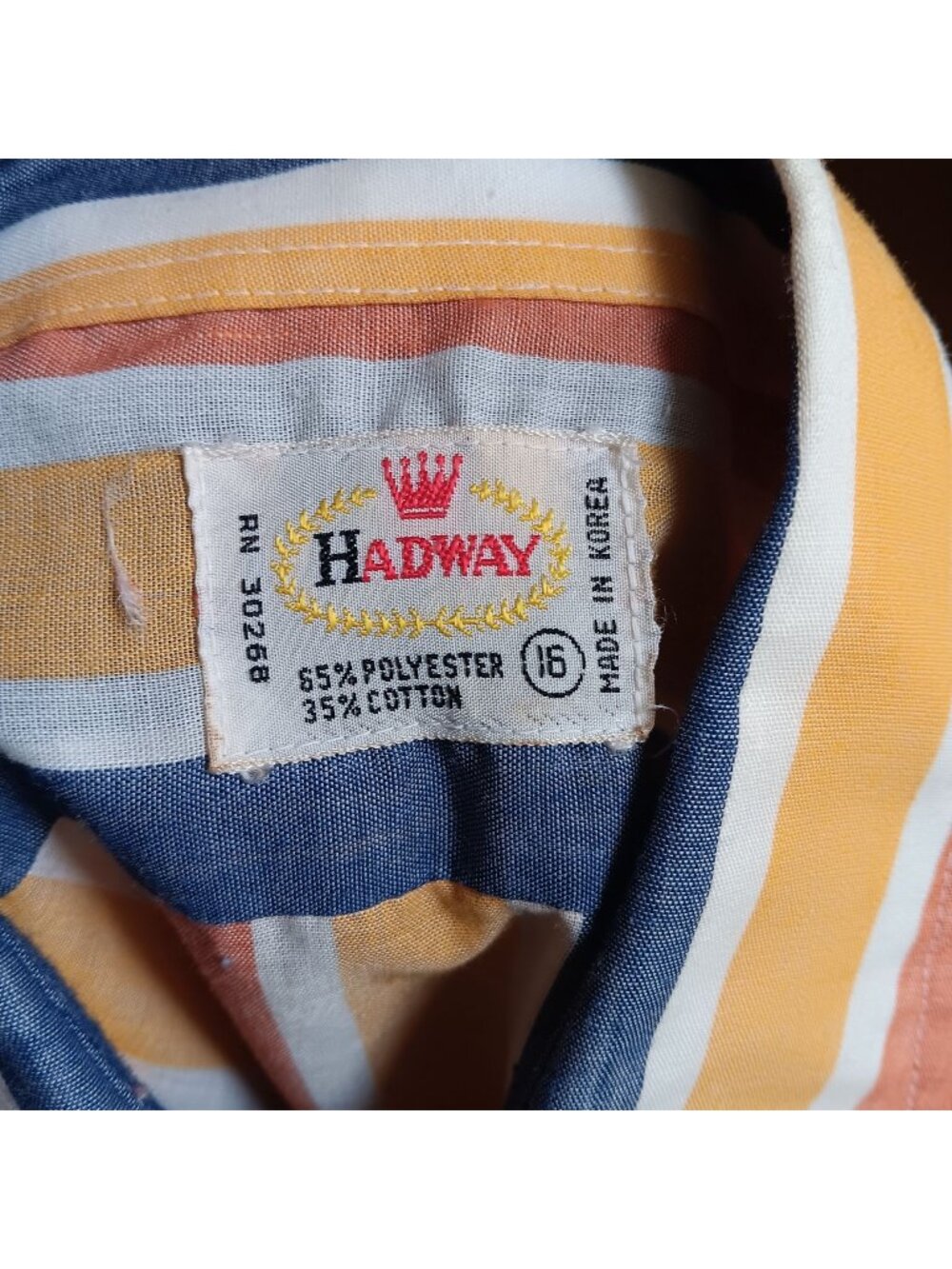 True Vintage 60's Medium Beach Boys Shirt Striped Surfer Hadway Short Sleeve